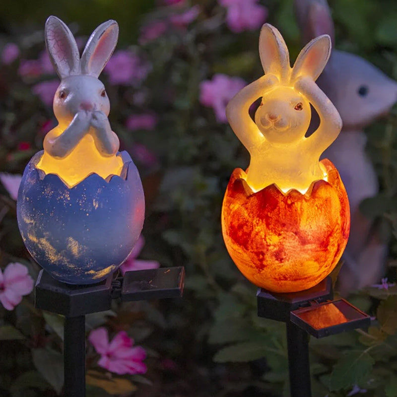 Easter Broken Shell Rabbit Lawn Light